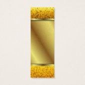 Bookmark Business Card Glitter Graphic Gold (Back)