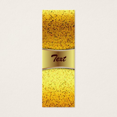 Bookmark Business Card Glitter Graphic Gold