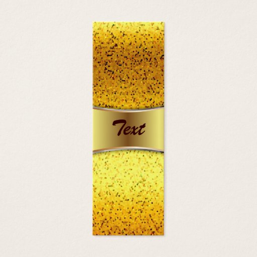 Customizable Bookmark Business Card Glitter Graphic Gold