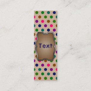 Bookmark Business Card Polka Dots