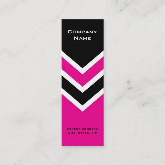 Bookmark Business Card Zig Zag Chevron Pattern