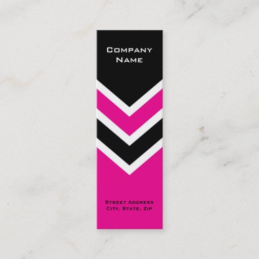 Customizable Bookmark Business Card Zig Zag Chevron Pattern