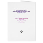 Bookmark card - Poppy Night Adventure (Back)