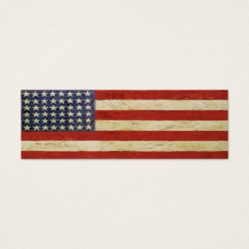 Bookmark Card With Vintage American Flag by cardland at Zazzle