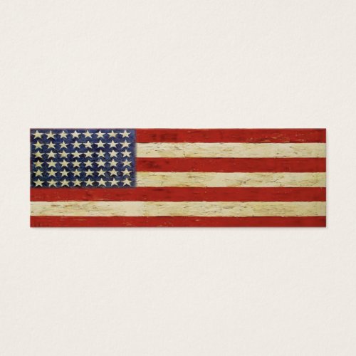 Bookmark Card with Vintage American Flag Business Card Template