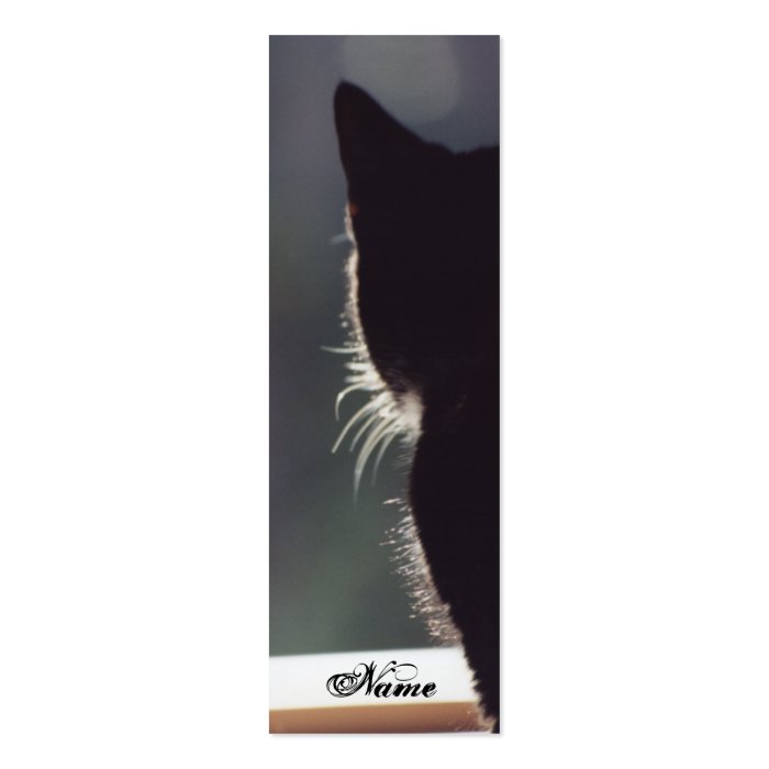Bookmark Cat in the Window Customize Name Business Cards