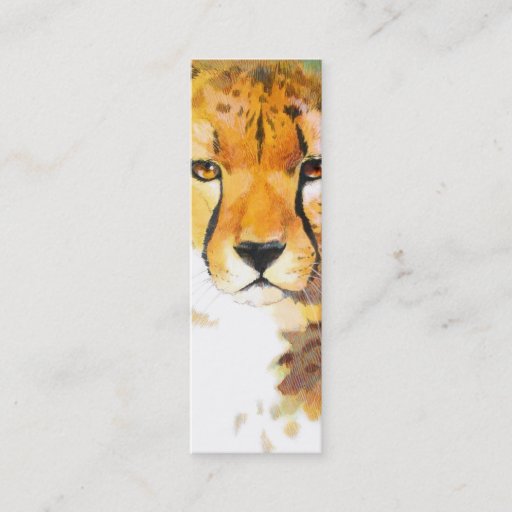Customizable BOOKMARK - Cheetah Business Card Template