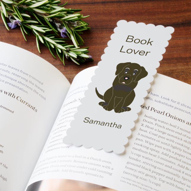 Bookmark Chocolate Labrador Dog Design (Book)