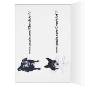 Bookmark Dog Lovers Pug Border Collie Cards (Inside (Left))