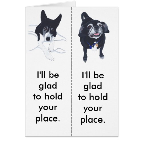 Bookmark Dog Lovers Pug Border Collie Cards
