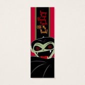 Bookmark Dracula Vampire Halloween Bloody Custom (Back)