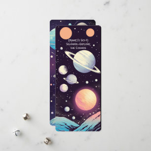 Bookmark Explore the Stars NAME 's Cosmic Bookmark Holiday Card