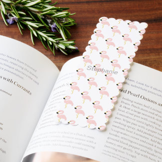 Bookmark Flamingos Design