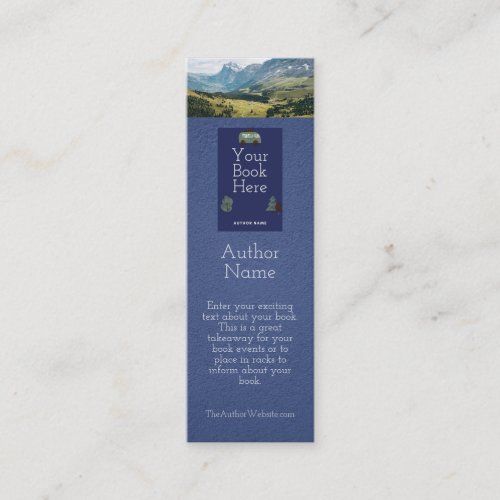 Bookmark for Adventure Fiction Book Signing Mini Business Card