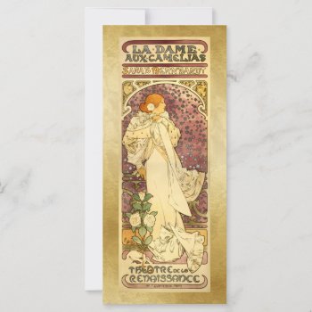 Bookmark Gift Card - La Dame Aux Camé - Mucha by LilithDeAnu at Zazzle