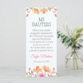 Bookmark in Spanish with Cute Watercolor Flowers (Standing Front)