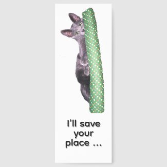 Bookmark - Kitten with Toy