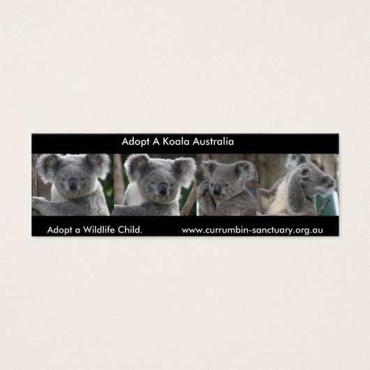Bookmark Koalas Adopt a Wildlife Child Australia (Front)
