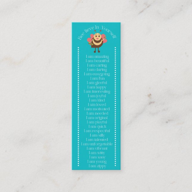 Bookmark  mini business card (Front)
