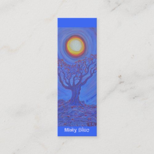 Bookmark _misty blue mini business card
