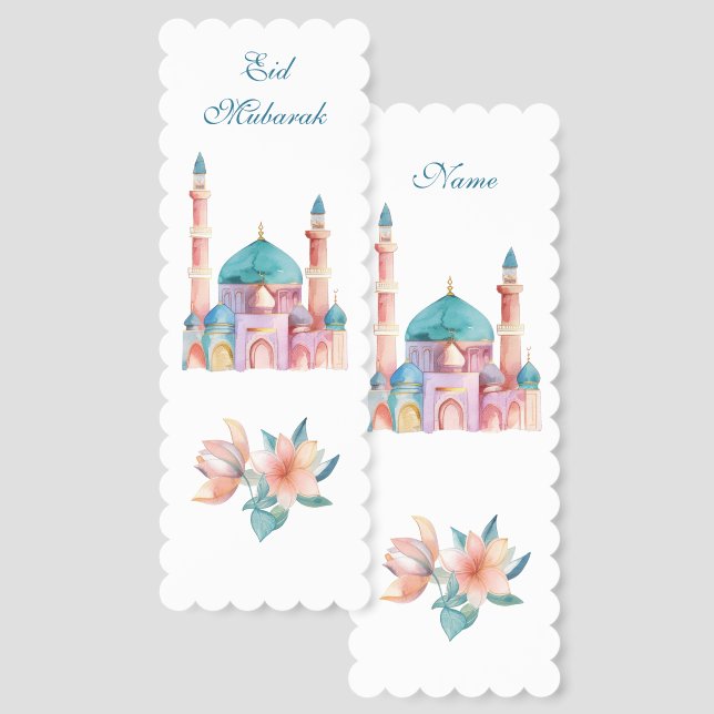 Bookmark-Personalized Eid Mubarak Bookmark (Front & Back)