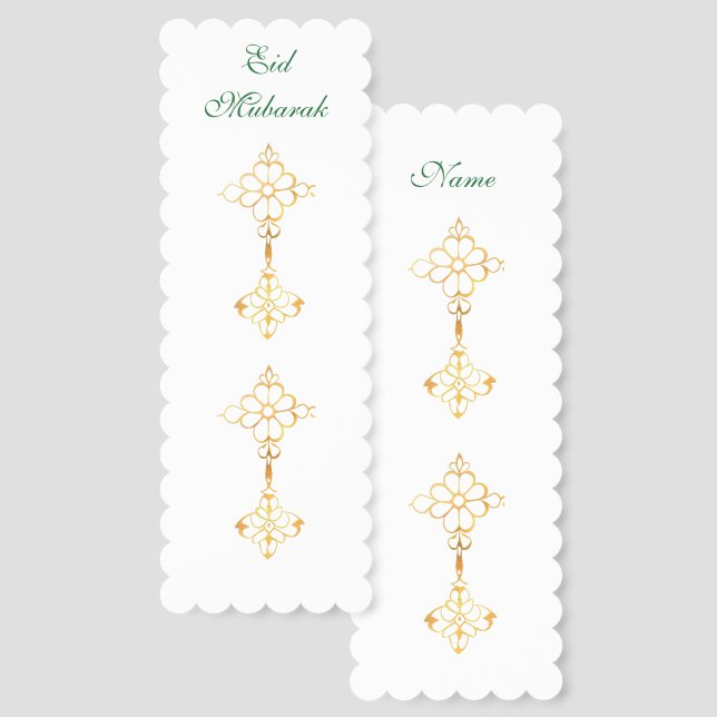 Bookmark-Personalized Eid Mubarak Bookmark (Front & Back)