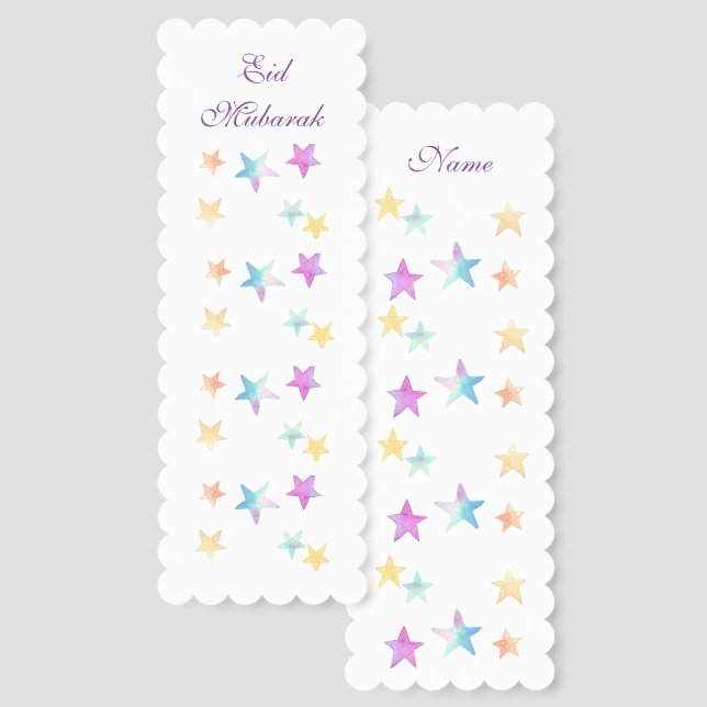 Bookmark- Personalized Eid Mubarak Bookmark (Front & Back)