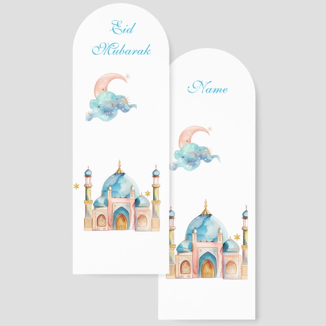 Bookmark-Personalized Eid Mubarak Bookmark (Front & Back)
