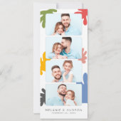 Bookmark Photo Booth l  Floral Fun Save The Date  Invitation (Back)