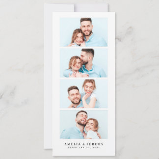 Bookmark Photo Booth l Fun Save The Date Wedding Invitation