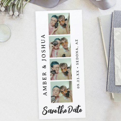 Bookmark Photo Booth Modern Save The Date