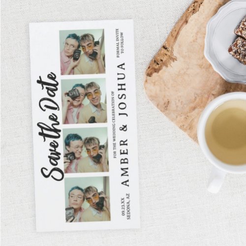 Bookmark Photo Booth Rustic Save The Date