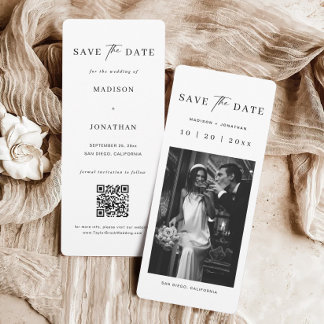 Bookmark Photo Old Money Wedding Save The Date