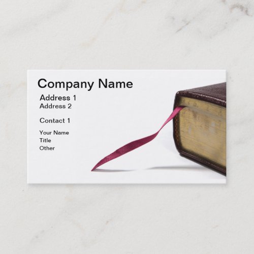 Bookmark Ribbon Business Card