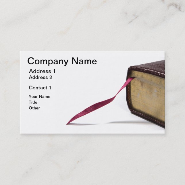 Bookmark Ribbon Business Card (Front)