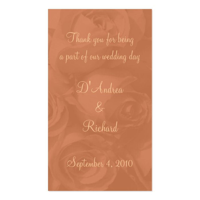 Bookmark   Roses In Dusty Peach [a] Business Card Templates