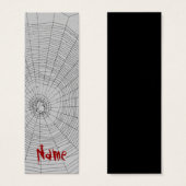 Bookmark Spiderweb Halloween Custom Name (Front & Back)