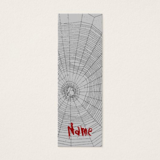 Bookmark Spiderweb Halloween Custom Name (Front)