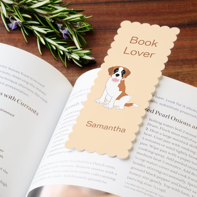Bookmark St Bernard Dog Design (Book)