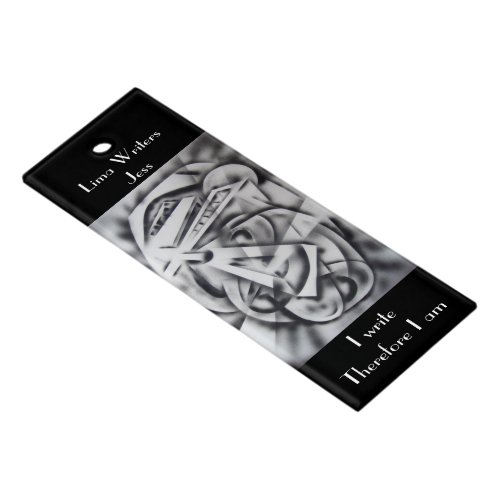 Bookmark with Black and White Abstract Ruler