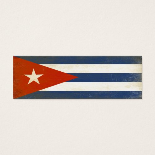 Bookmark with Distressed Vintage Flag from Cuba