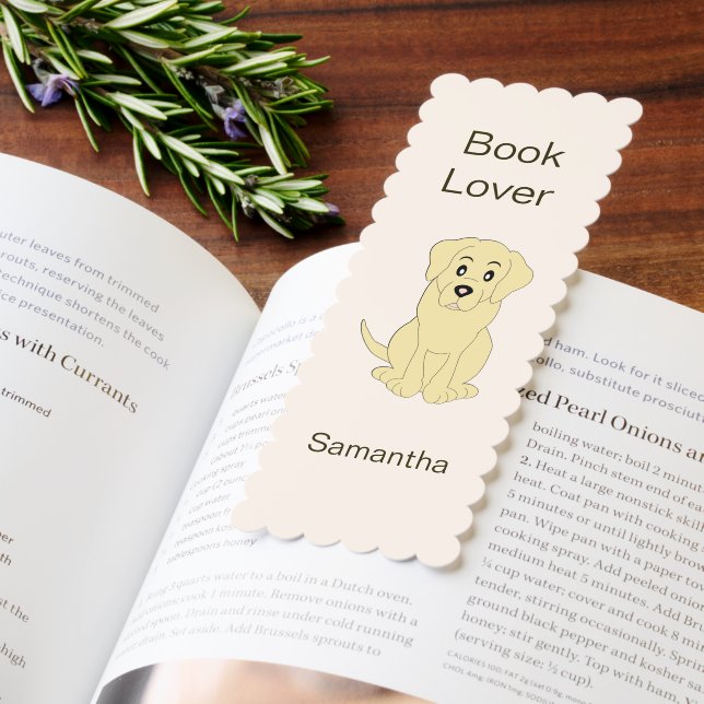 Bookmark Yellow Labrador Dog Design (Book)