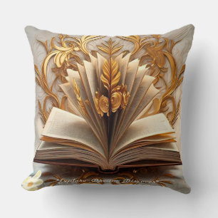 "Bookmarked for Life" Throw Pillow