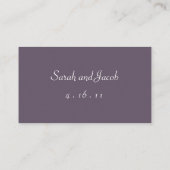 Bookmarked Reception Seating Cards-eggplant Place Card (Back)