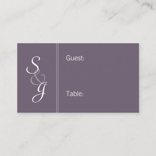Customizable Bookmarked Reception Seating Cards-eggplant Business Card Template