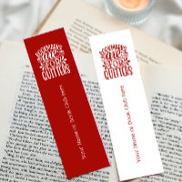 Bookmarks Are For Quitters Custom Book Club RED