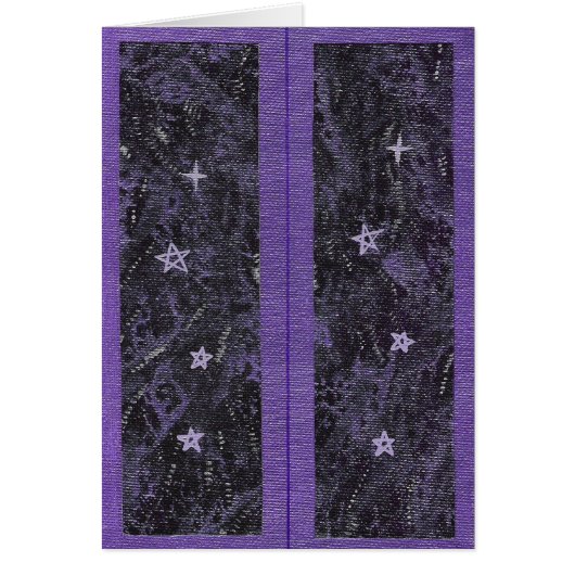 Bookmarks Purple Starry Night Card (Front)