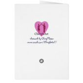 Bookmarks Sea Horses & Seashells on purple Cards (Back)