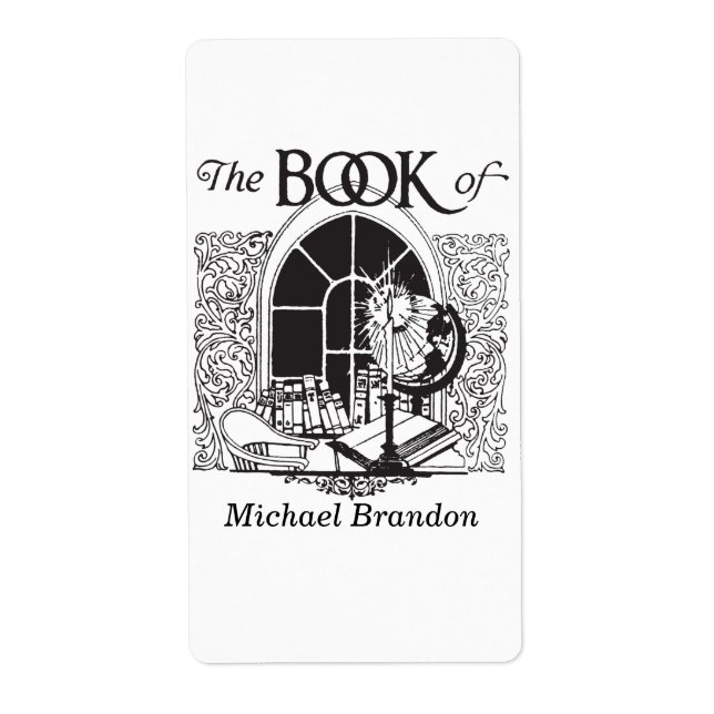 Bookplate Candle Desk Labels (Front)