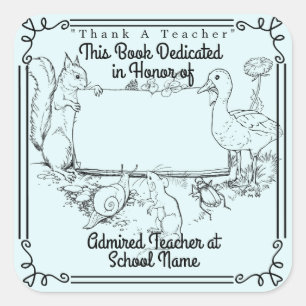 Bookplate Dedication "Thank A Teacher"
